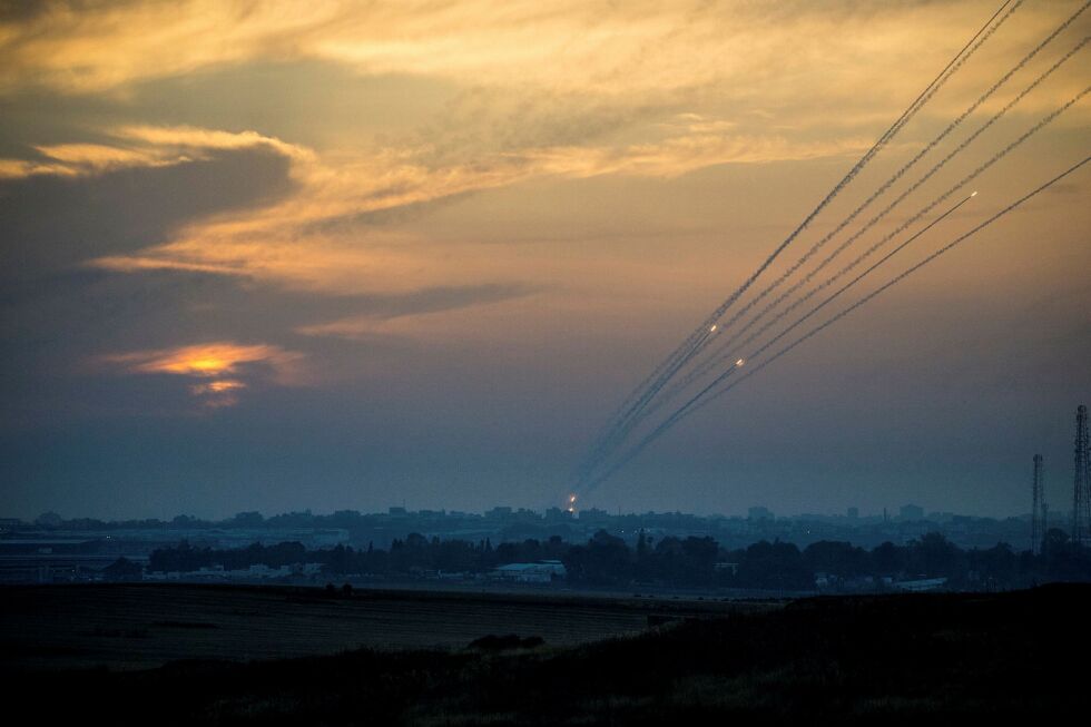 Sør-Israel under rakettangrep fra Gaza.
 Foto: Kobi Richter/TPS