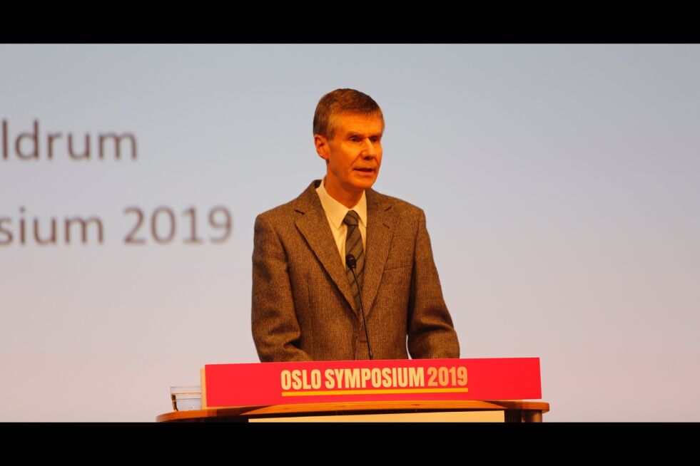 Bjørn Hildrum holdt foredrag på Oslo Symposium 2019.
 Foto: Tor-Bjørn Nordgaard