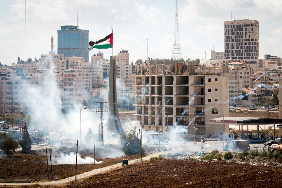 Palestinske voldelige opptøyer.
 Foto: Hillel Maeir/TPS
