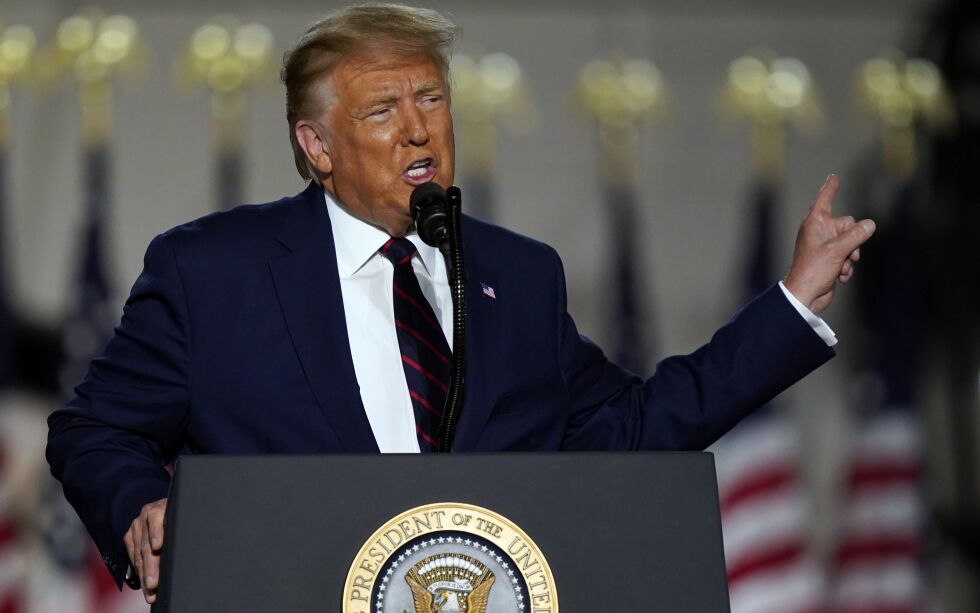 President Donald Trump varsler storstilt svar mot Iran dersom landet skulle angripe amerikanske mål.
 Foto: NTB Scanpix
