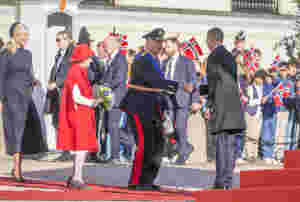 Kong Harald tok imot Finlands president