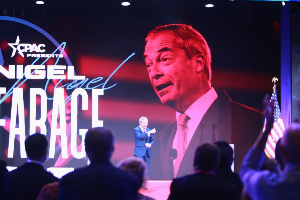 WASHINGTON: Leder for Reform UK, Nigel Farage, talte på CPAC 2025.
 Foto: Aleksander Overå