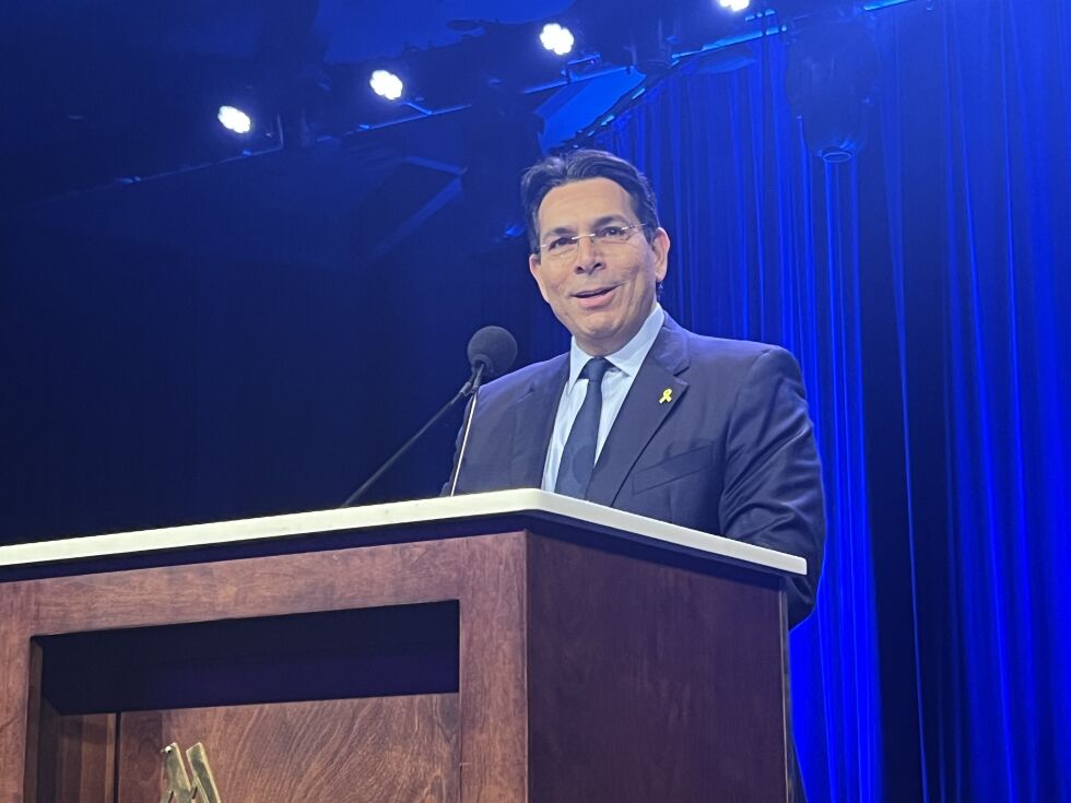 Israels FN-ambassadør Danny Danon talte under Jerusalem Prayer Breakfast mandag.
 Foto: Trine Overå Hansen