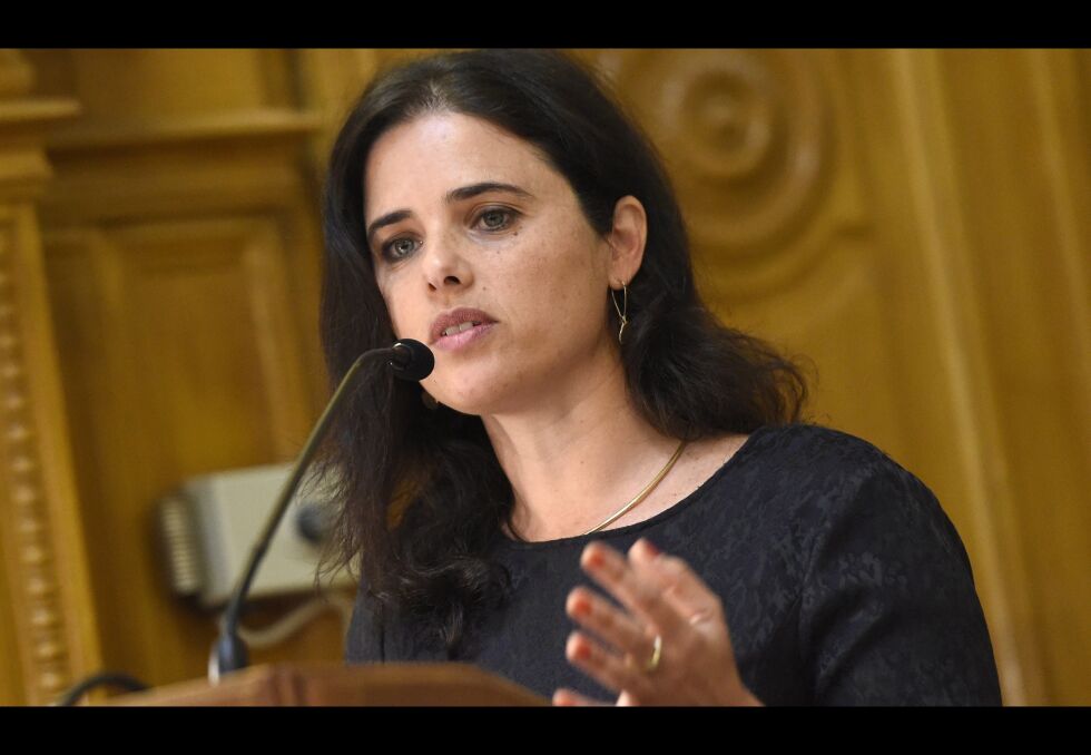 PRESTASJON: Israels justisminister Ayelet Shaked ser på det som en betydningsfull prestasjon at landet er tatt ut til FATF. Foto: AP / NTB Scanpix