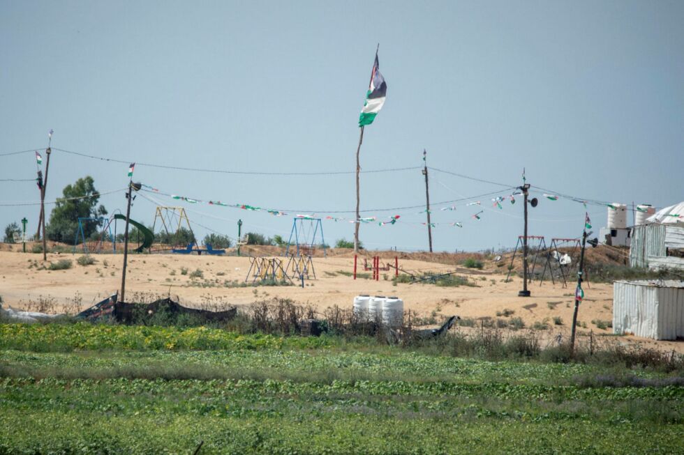 En lekeplass rett ved grensen mellom Israel og Gaza.
 Foto: Kobi Richter/TPS