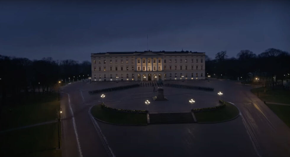 Hans Majestet Kong Haralds tale nyttårsaften 2024.
 Foto: Skjermdump YouTube/NRK
