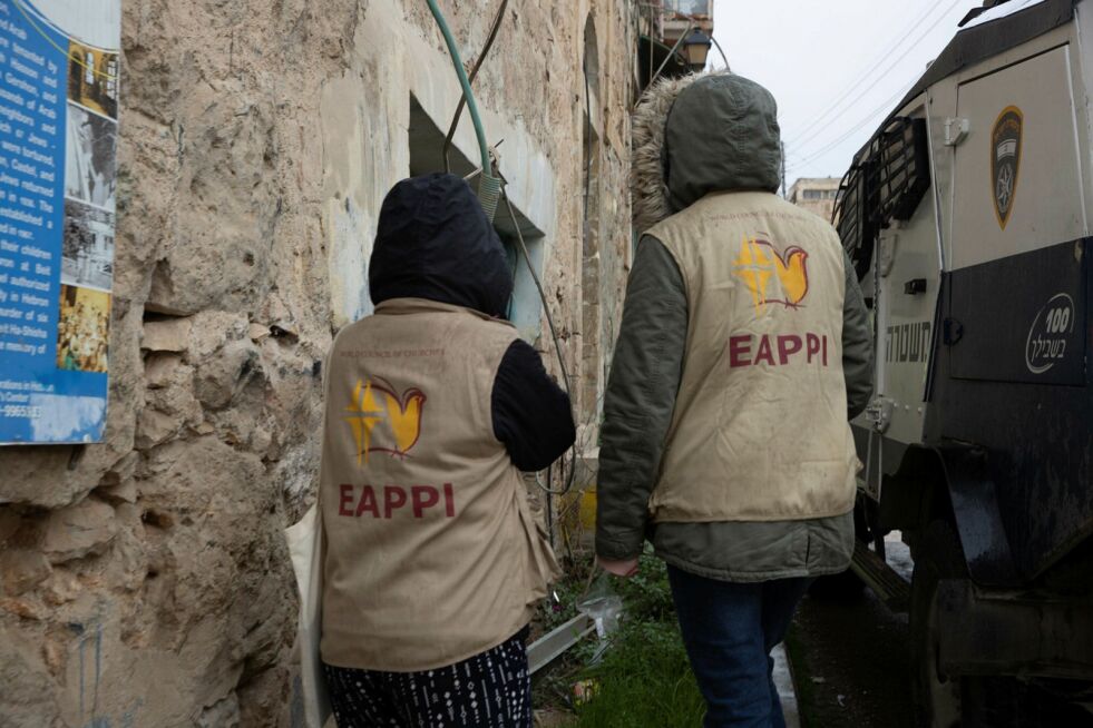 EAPPI-aktivister i Hebron.
 Foto: Esty Dziubov/TPS
