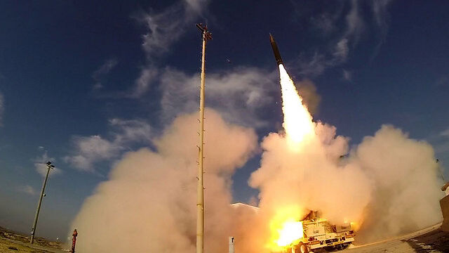 Arrow 3 under en test i 2019.
 Foto: Israeli Ministry of Defense