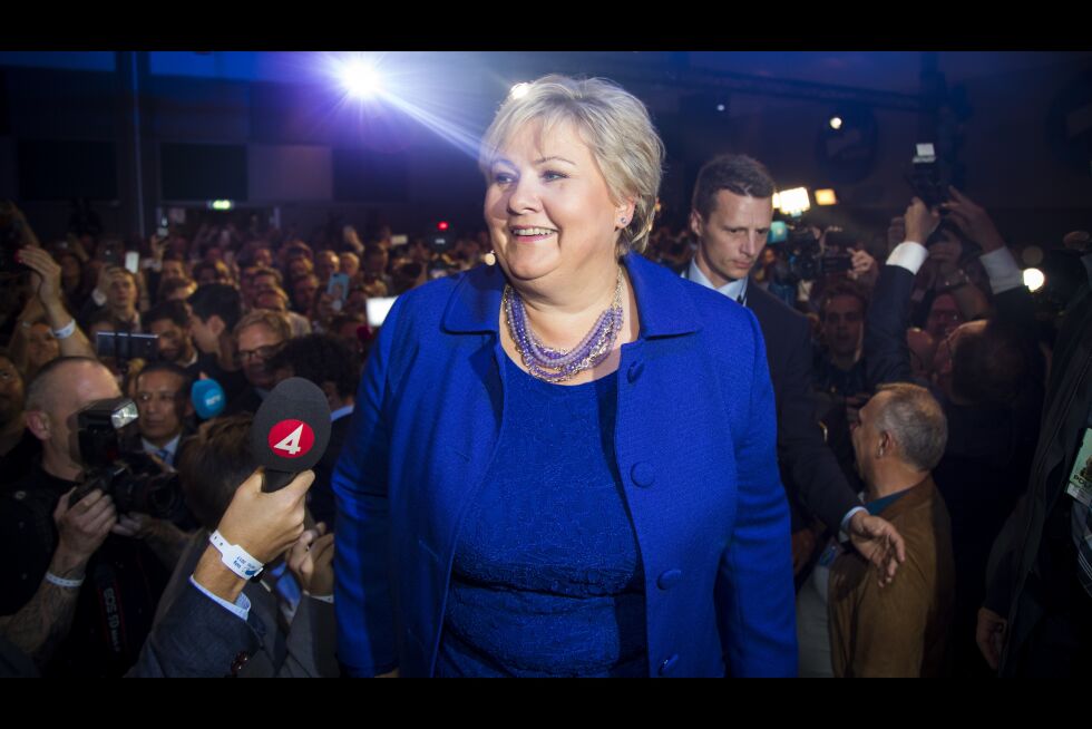 Erna Solberg fortsetter som statsminister etter mandagens valgresultat.
 Foto: NTB Scanpix