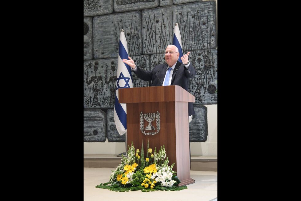 Velkommen: Israels president Reuven Rivlin ønsket deltakerne fra Christian Media Summit varmt velkommen til presidentresidensen i Jerusalem.
 Foto: Trine Overå Hansen