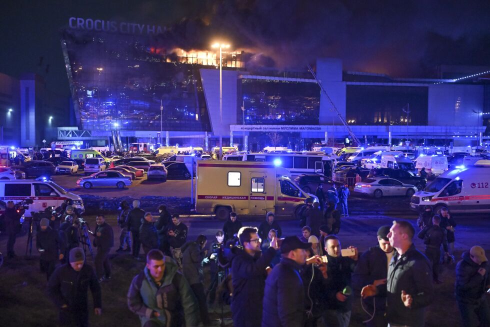 IS har påtatt seg ansvaret for angrepet på det store konsertlokalet i Moskva.
 Foto: Dmitry Serebryakov / AP / NTB