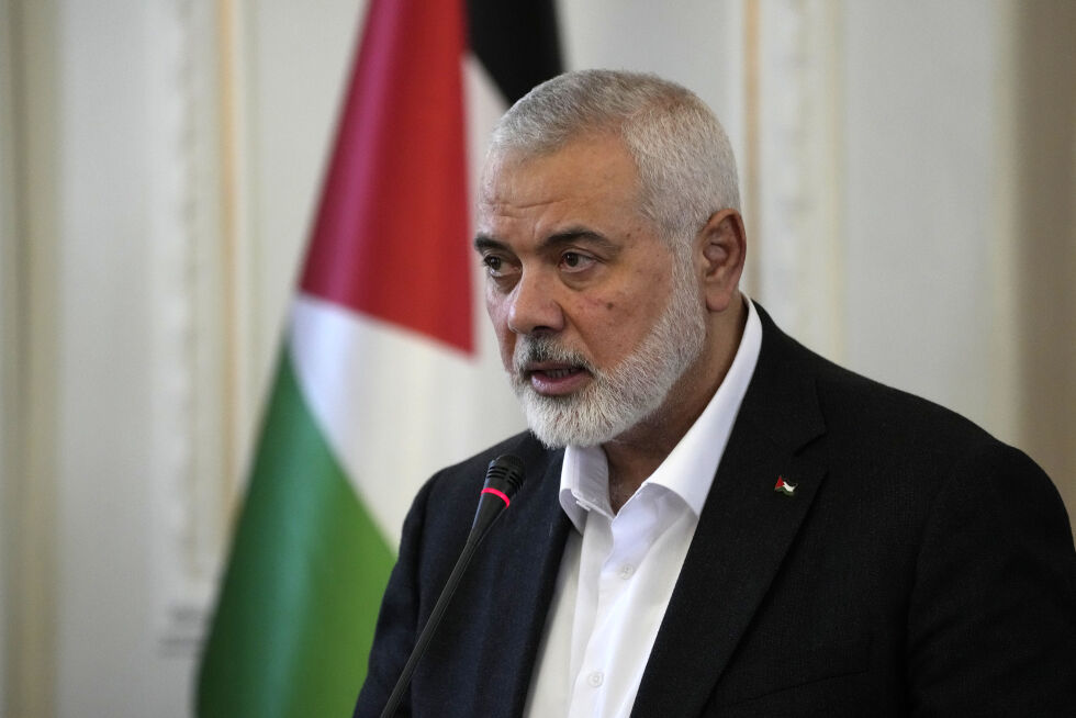 Hamas-leder Ismail Haniyeh.
 Foto: NTB/AP/Vahid Salemi