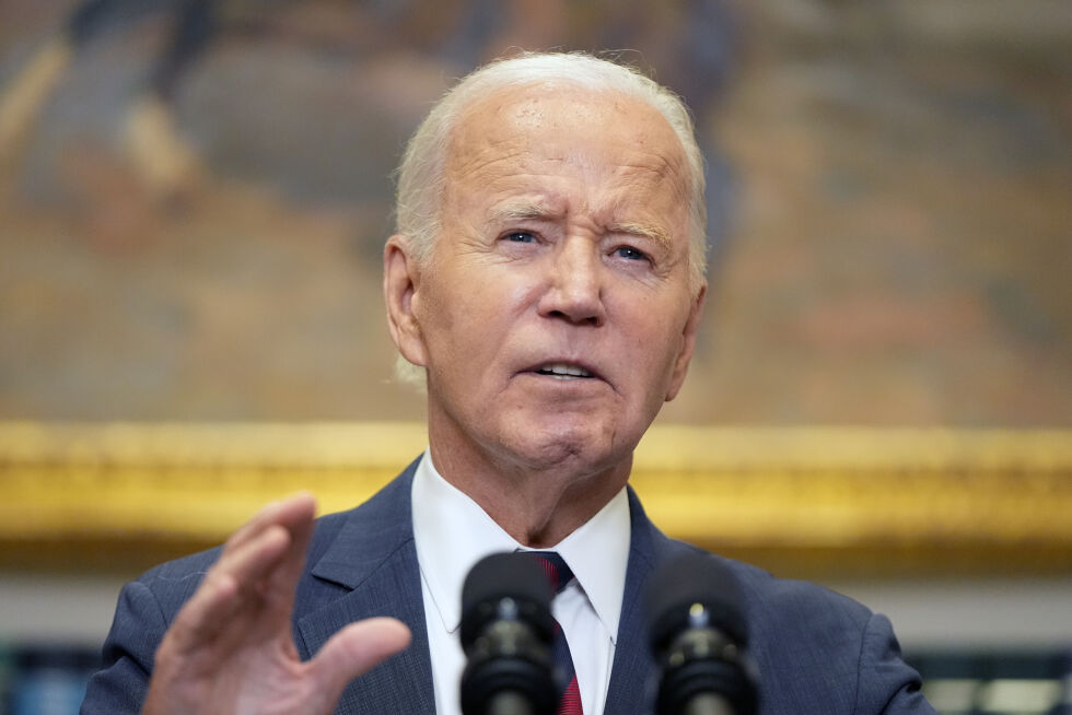 President Joe Biden gleder seg over at Hamas-leder Yahya Sinwar er død.
 Foto: Mark Schiefelbein / AP / NTB