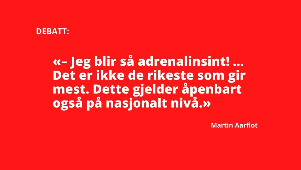 BISTANDSKUTT: – Midt i historiens villeste inntektsfest velger regjeringen å kutte i bistanden med 2,9 milliarder. Og som ikke det er absurd nok, skal det brukes 12,9% av det som er igjen i Norge, skriver Martin Aarflot, daglig leder i Mercy Ships Norge.