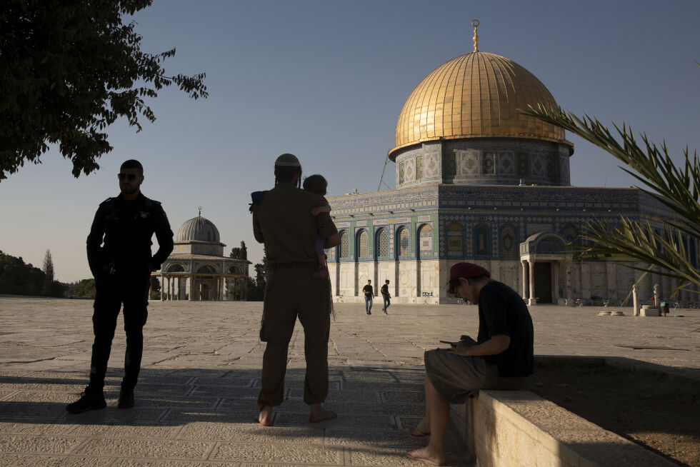 Det blir forbudt for jøder å besøke Tempelhøyden fram til slutten av ramadan.
 Foto: NTB/AP/Maya Alleruzzo