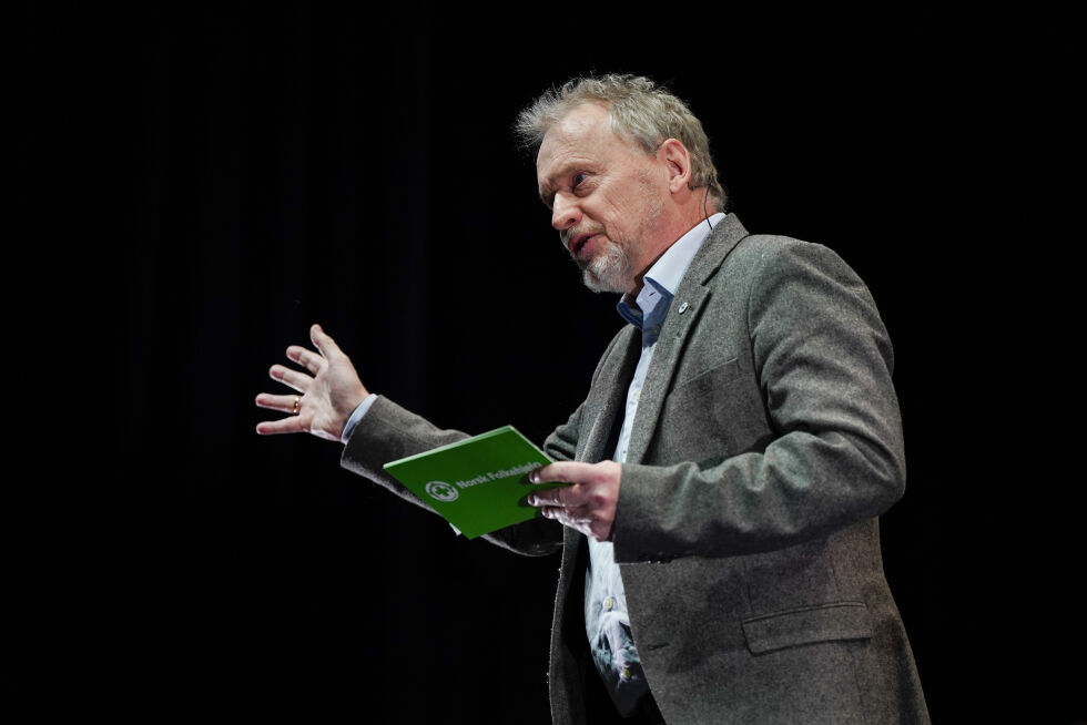 Raymond Johansen under Norad-konferansen på Sentrum scene i Oslo i februar.
 Foto: Håkon Mosvold Larsen / NTB
