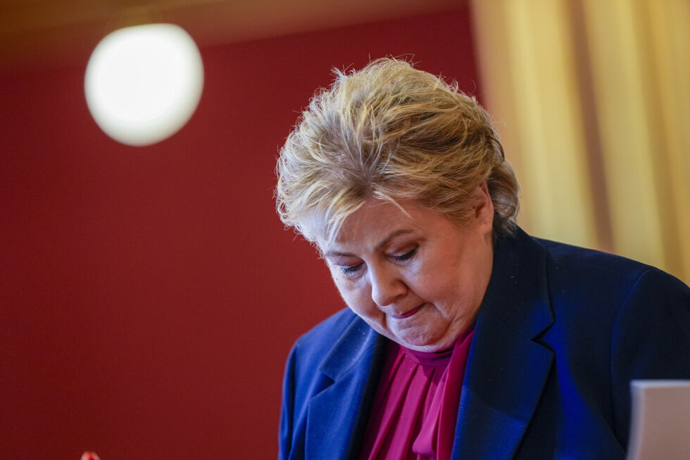 – Alle partier på borgerlig side må gjøre det litt bedre enn vi har gjort til nå for å få borgerlig flertall, sier Erna Solberg (H).
 Foto: Terje Pedersen / NTB