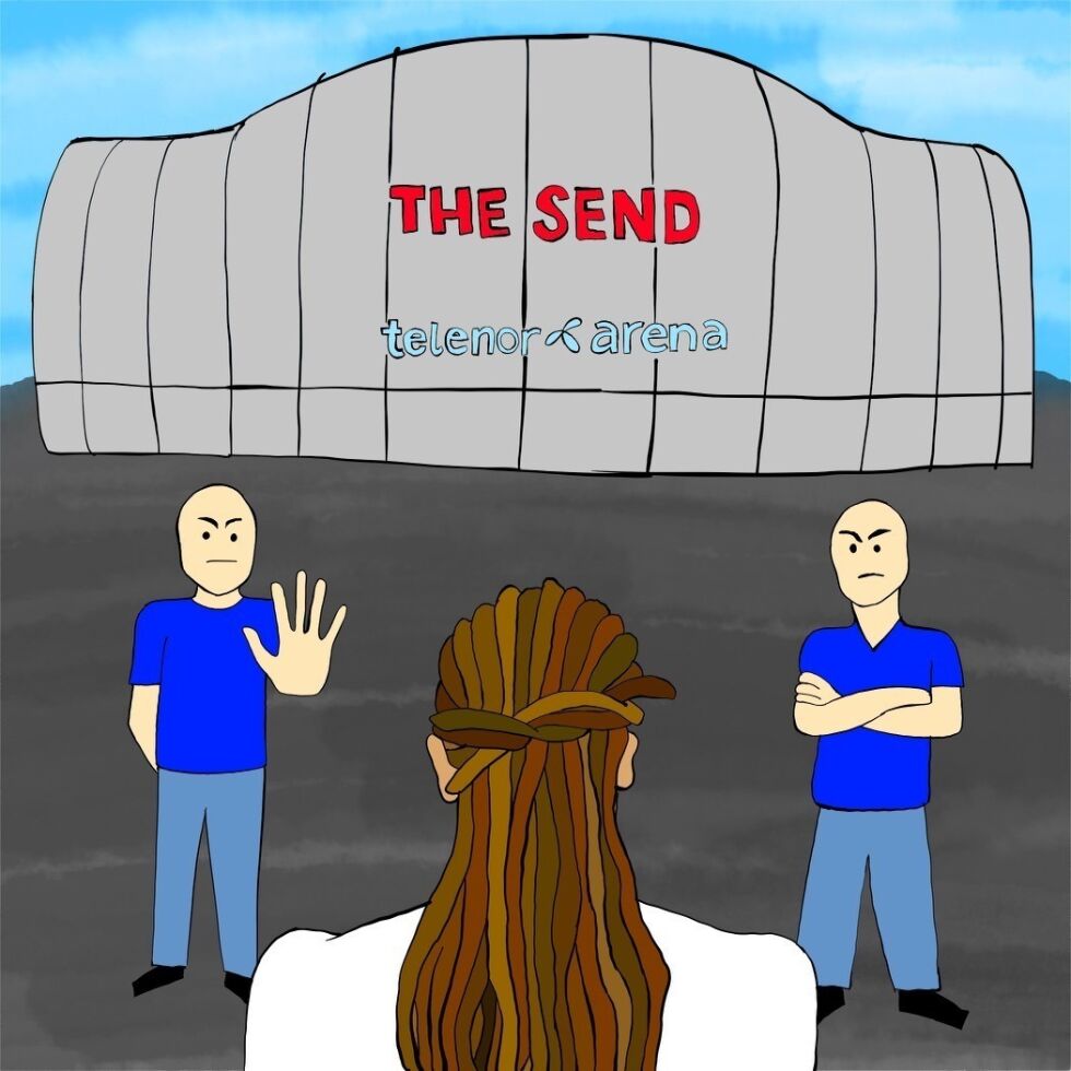 The send: Todd White er likevel ikke velkommen til The Send i Telenor Arena.
 Foto: Illustrasjon: AH