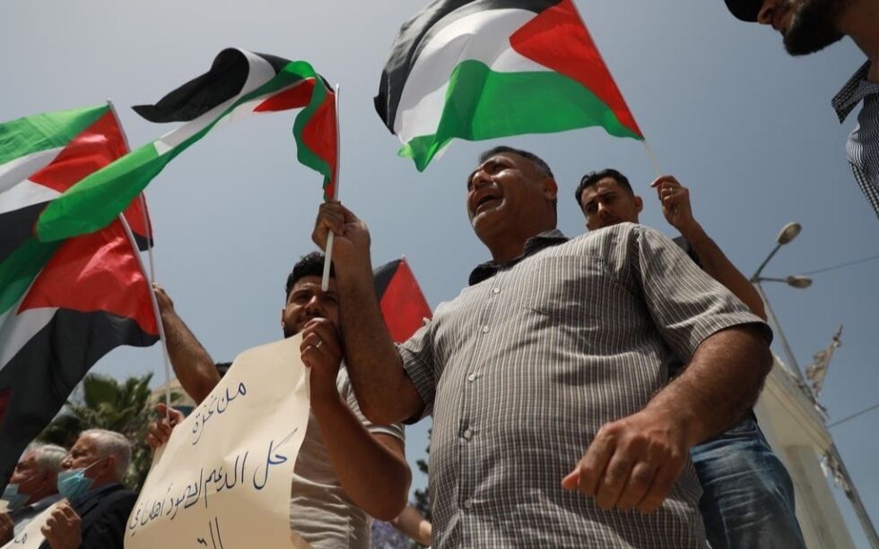 Palestinere på Gazastripen protesterer. Illustrasjonsbilde.
 Foto: Majdi Fathi/TPS