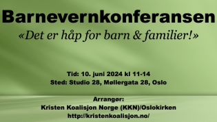 Barnevernkonferansen i Studio 28 10. juni 24