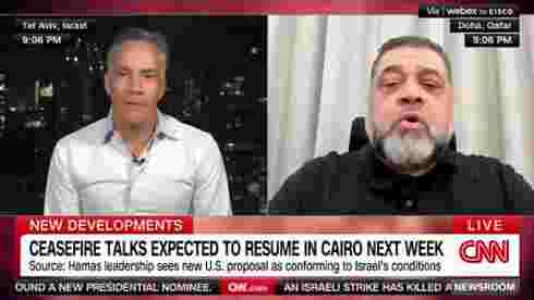 Se Hamas-talsmann forlate CNN-intervju