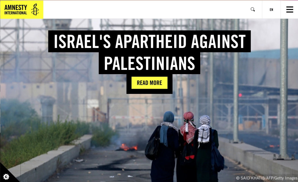 Antisemittisme: Amnesty kommer med en rekke løgnaktige påstander mot Israel.
 Foto: Skjermdump: Amnesty.no