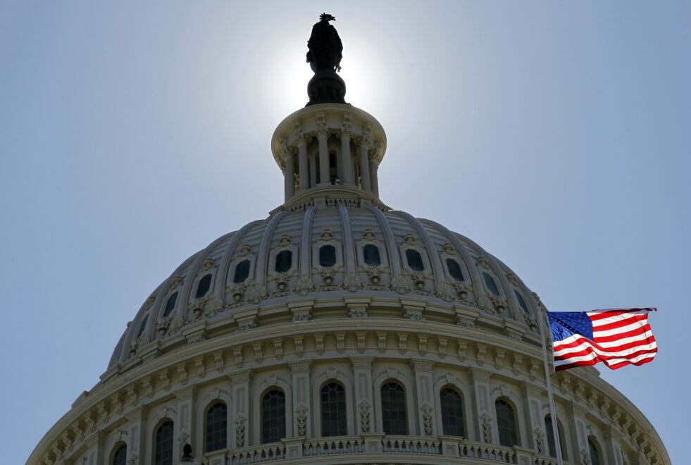 USA: – Fortsatt er Amerika de kristne reiser for å få inspirasjon, skriver Trine Overå Hansen. Foto: Kongressbygningen, Capitol Hill, i Washington DC.
 Foto: AP