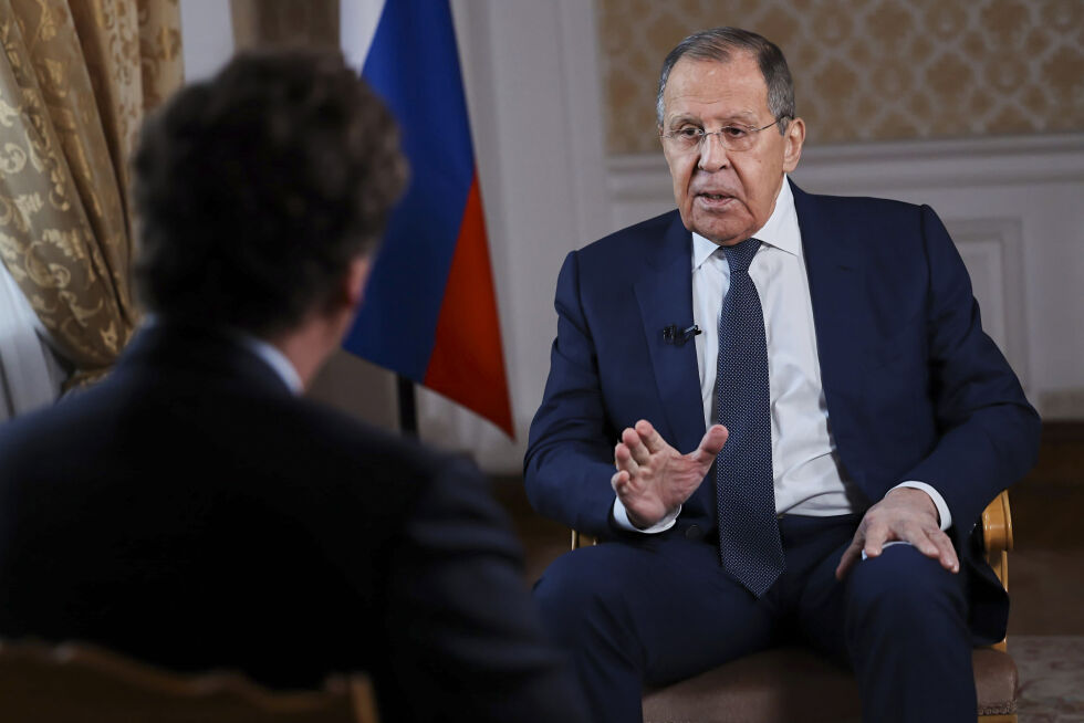 Sergej Lavrov sier bruken av en hypersonisk Oresjnik-rakett var et tydelig signal og at han håper Vesten fikk det med seg.
 Foto: Russian Foreign Ministry Press Service via AP / NTB