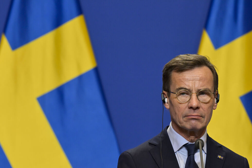 Sveriges statsminister Ulf Kristersson.
 Foto: NTB/AP/Denes Erdos