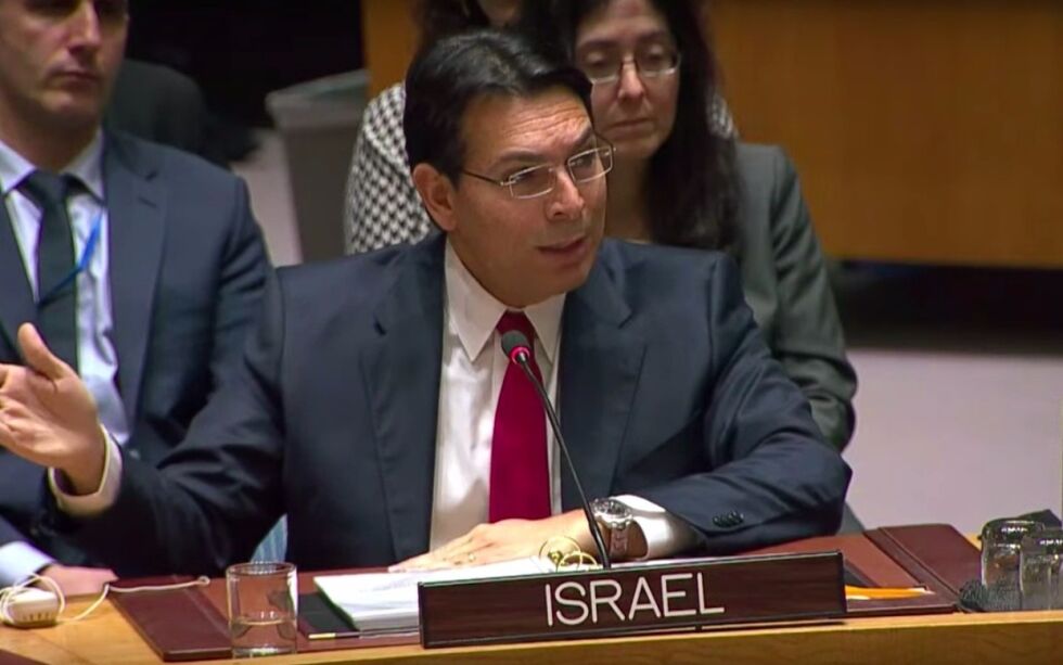 Israels tidligere utsending til FN, Danny Danon advarer mot en fornyet atomavtale i Iran og ber om at det israelske lederskapet i USA støtter Israels syn på saken.
 Foto: UN Webcast