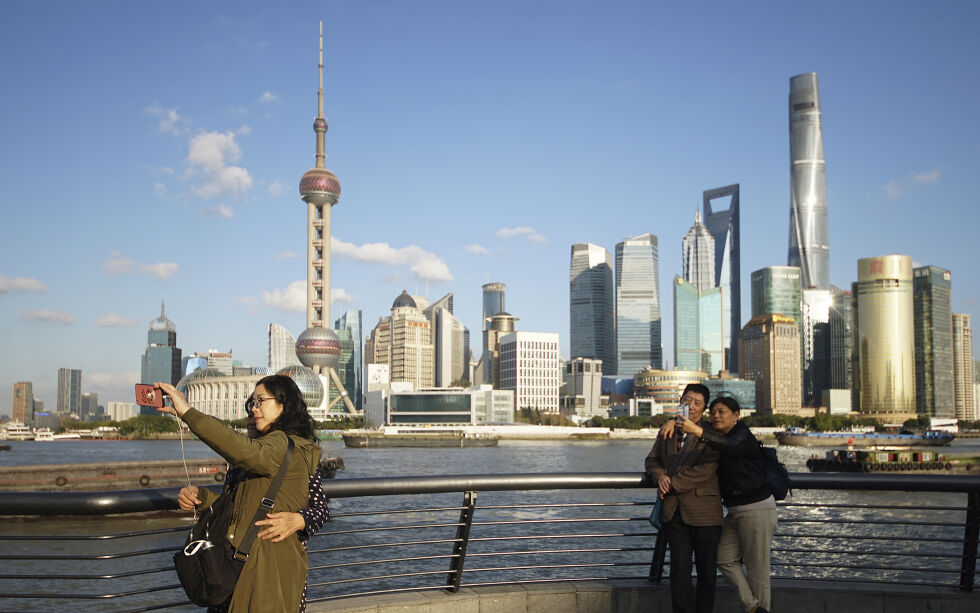 Utsikt mot Pudong i Shanghai, Kina.
 Foto: AP/NTB