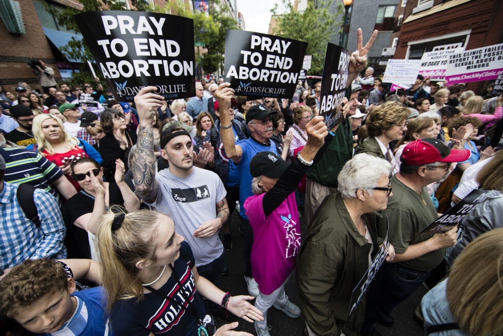 I USA er PRO-Life-bevegelsen stor og hver gang det foreslås nye lover for tilgjengeliggjøre abort en da mer, bryter det ut heftige protester og demonstrasjoner. Illustrasjonsbilde.
 Foto: Matt Rourke/NTB