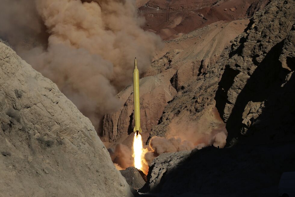 Iransk missil påskrevet trusler om utsettelse av Israel på hebraisk. Arkivfoto: NTB Scanpix