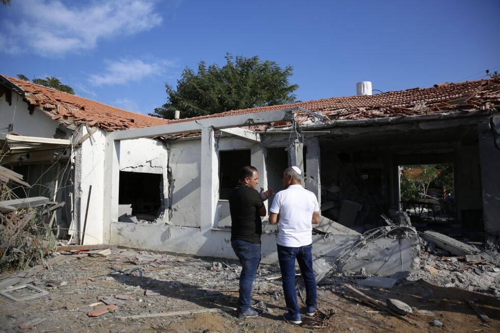 Flere bolighus i Israel ble truffet i det palestinske rakettangrepet. Foto: AP / NTB scanpix