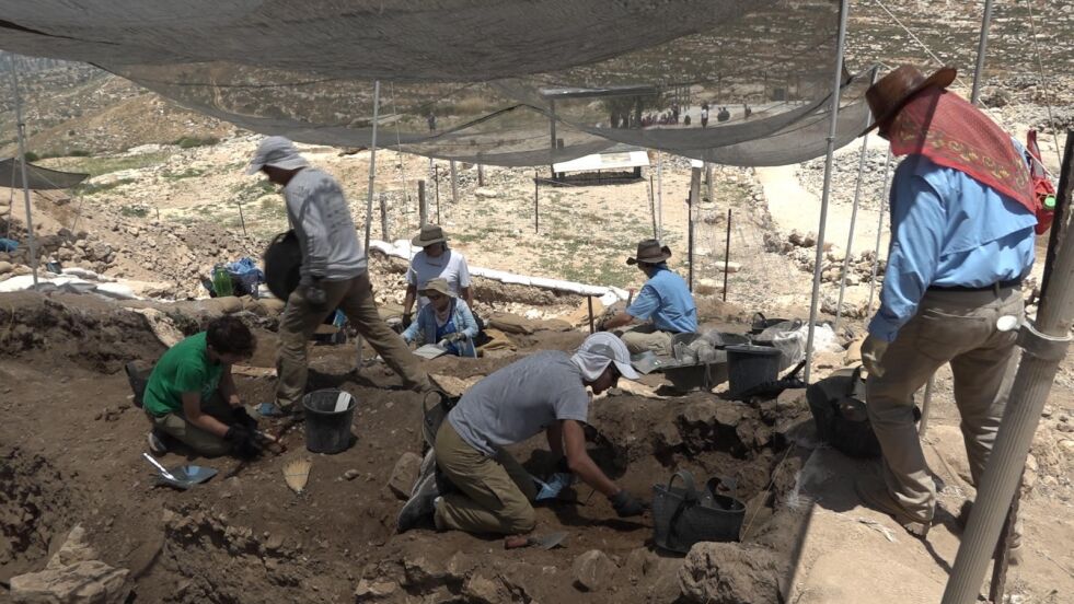 Arkeologiske utgravninger i Tel Shiloh i Israel.
 Foto: Screenshot/TPS