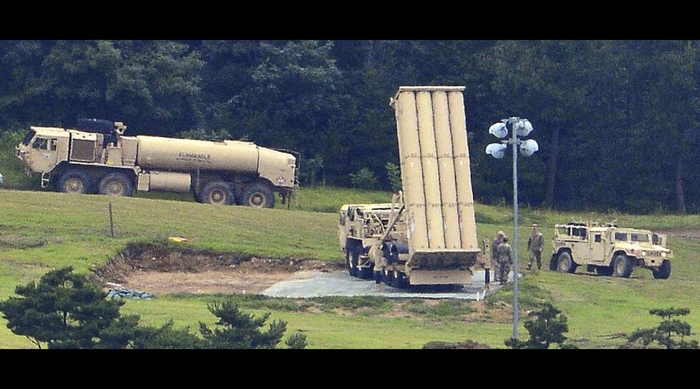 RAKETTFORSVAR: Et batteri fra det amerikanske rakettforsvarssystemet THAAD.
 Foto: AP / NTB Scanpix