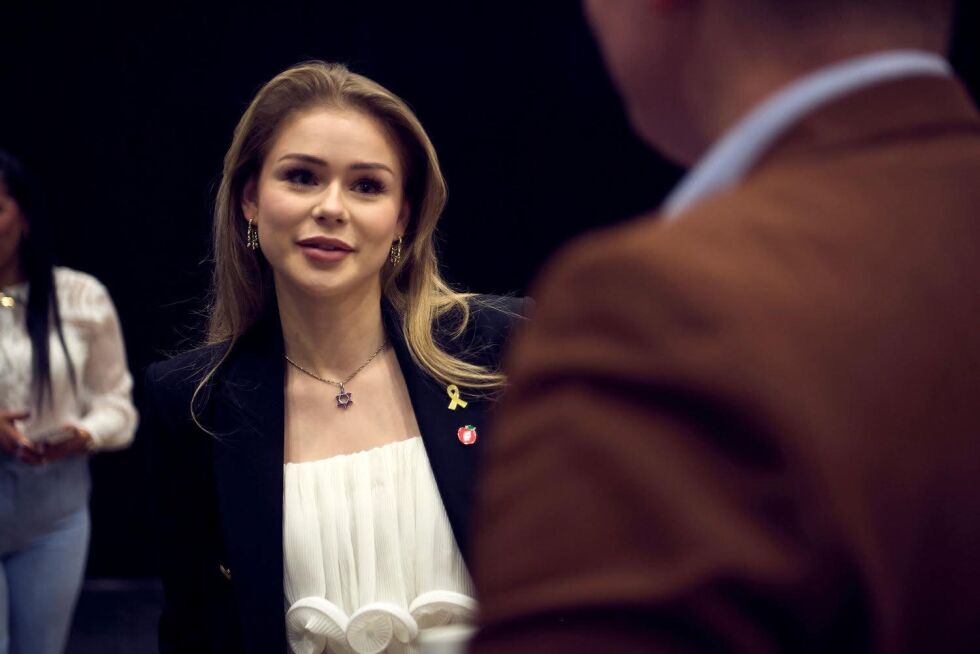 I ILDEN: Kristin Lode (Frp) i Oslo for å feire Israels nasjonaldag.
 Foto: Israels ambassade
