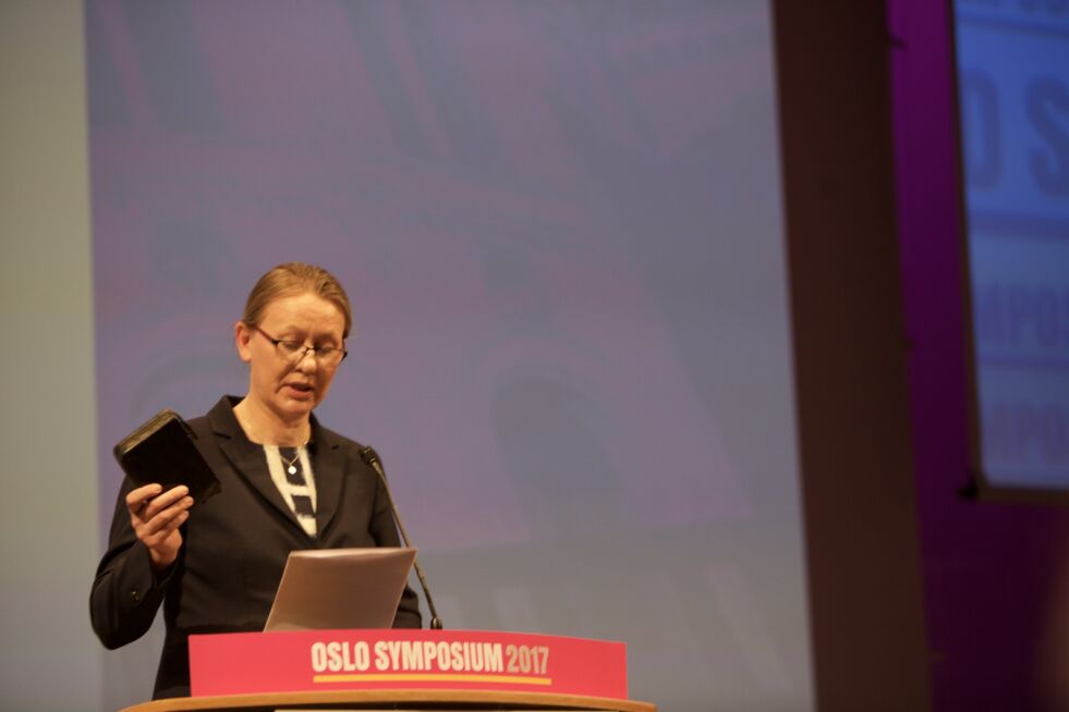 Samvittighetslege Katarzyna Jachimowicz talte på Oslo Symposium fredag.
 Foto: Marion Haslien