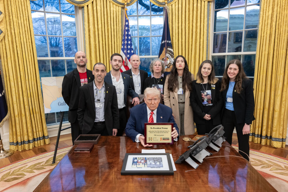 De frigitte gislene takket president 
Donald Trump.
 Foto: Potus/X