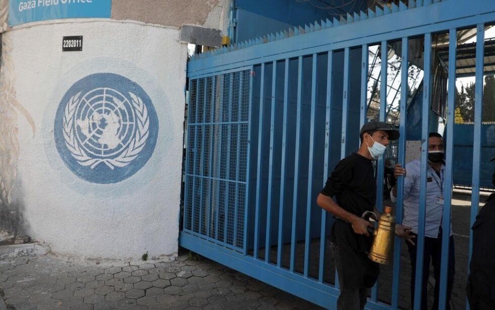 Hovedkontoret til UNRWA i Gaza.
 Foto: Majdi Fathi/TPS