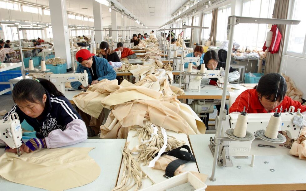 Illustrasjonsbildet er fra en klesfabrikk i Kina.
 Foto: NTB / AP