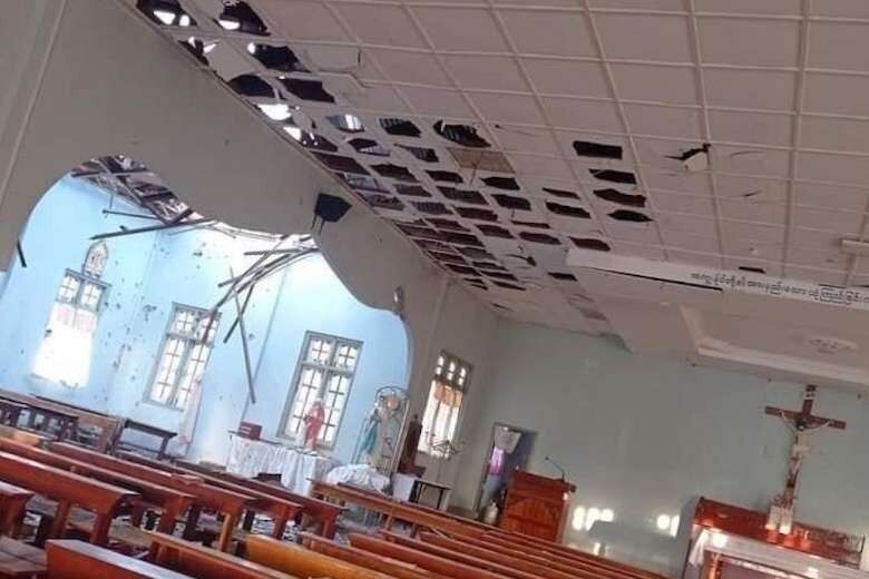Flere kirker i Myanmar har blitt ødelagt etter at militæret kuppet makten i landet.