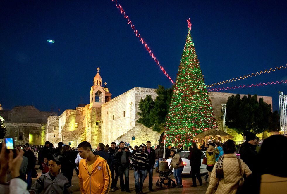 AVLYSER: Betlehem er vanligvis julepyntet hvert år, som her i 2012, men dette blir det ikke noe av i 2023.
 Foto: Flickr.