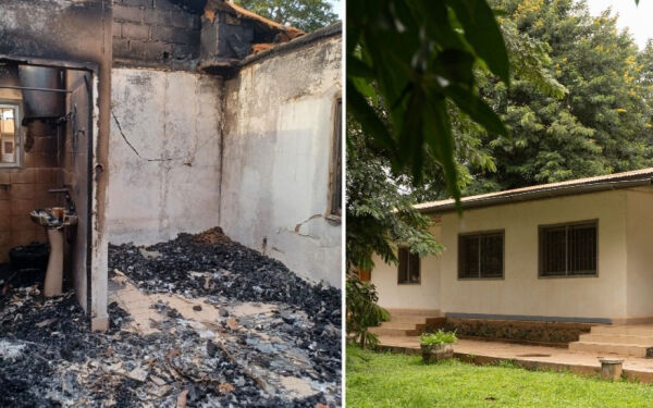 Brann i misjonsstasjon i Kamerun