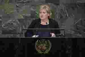 Solberg talte for norske interesser i FN