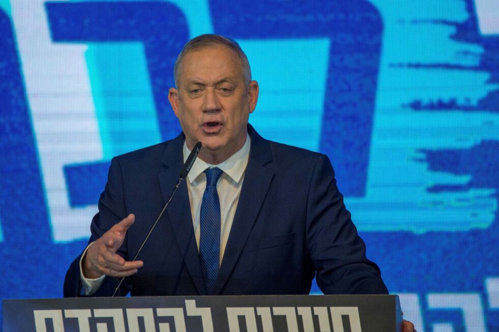 FORHANDLER: Benny Gantz, lederen for Blått og hvitt, setter alle kluter til for å danne flertall mot Netanyahu – også ved å vise forhandlingsvilje overfor antisionistiske arabiske partier. Foto: TPS