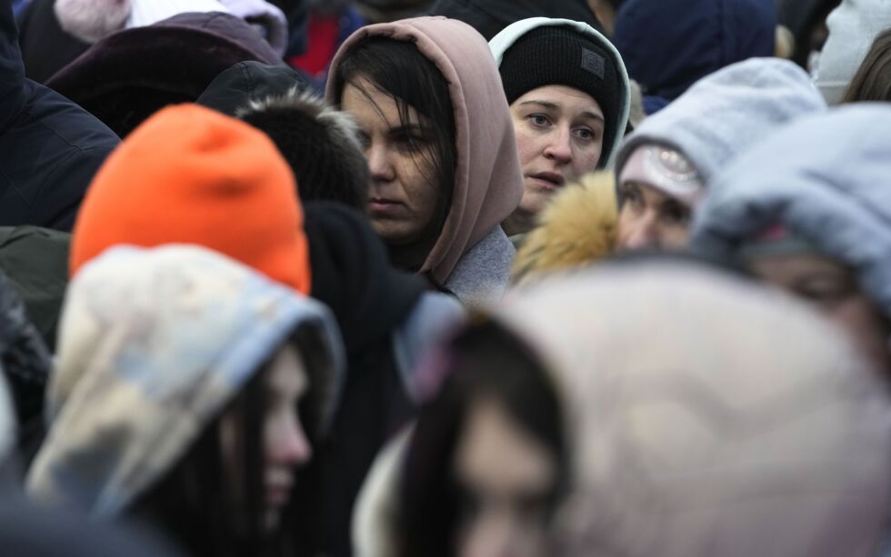 UTSATT: De aller fleste flyktningene fra Ukraina, er kvinner og barn. Hjelpeorganisasjoner advarer om at de er spesielt utsatt for overgrep og vold.
 Foto: Markus Schreiber / AP / NTB