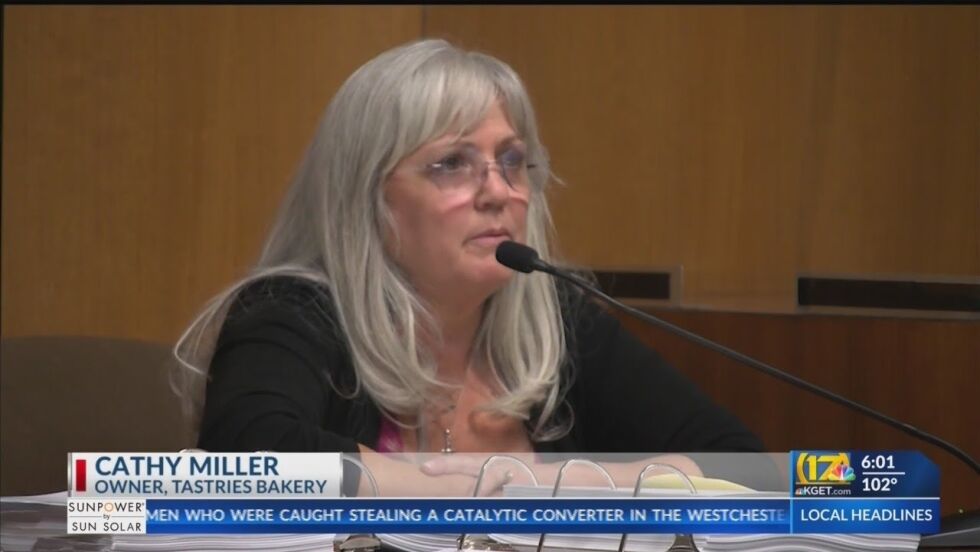 Tastries Bakery Trial, Cathy Miller testifies