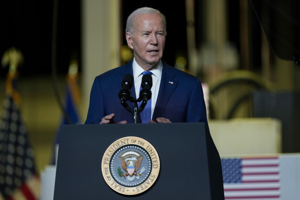 USAs president Joe Biden truer med å holde igjen våpenleveranser til Israel.
 Foto: Morry Gash / AP / NTB