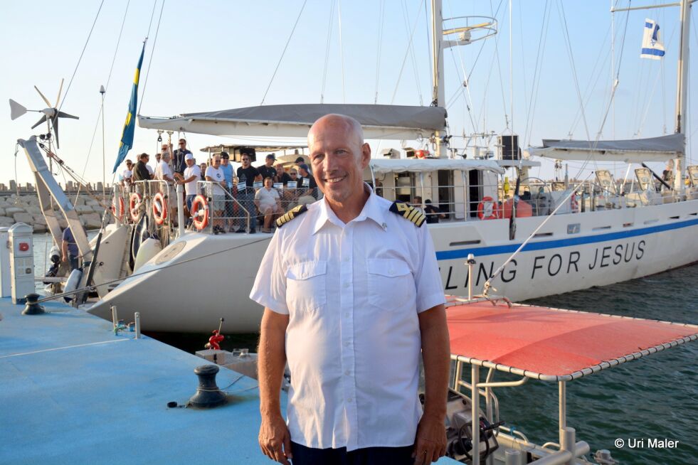 SKIPPER: Stefan Abrahamsson i Israel.
 Foto: Privat